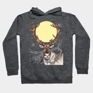 Reindeer Mother-dark background Hoodie